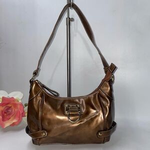 New Treviso Metallic Bronze Shoulder Bag